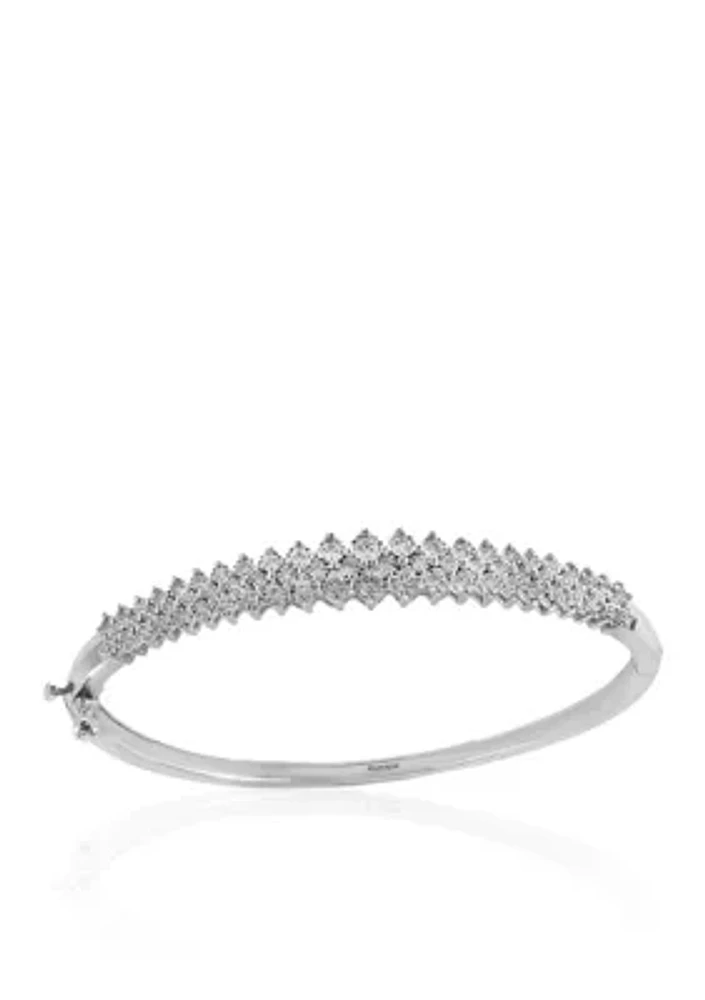 0.50 ct. t.w. Diamond Bangle Bracelet in Sterling Silver