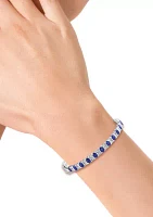 1/4 ct. t.w. Sapphire Bangle Bracelet in Sterling Silver