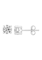 Lab Created 14K White Gold Lab Grown Diamond Earrings (With 3/4 ct. t.w. Center Size Each) 