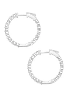 Lab Created 14K White Gold Lab Grown Diamond Earrings