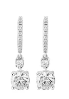 2.24 ct. t.w. Lab Created Diamond Drop Earrings in 14K White Gold