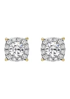 Lab Created Diamond Earrings in 14K Yellow Gold