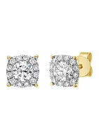 Lab Created Diamond Earrings in 14K Yellow Gold