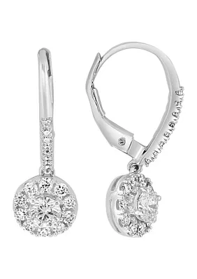 Lab Created 14K White Gold Lab Grown Diamond Earrings 