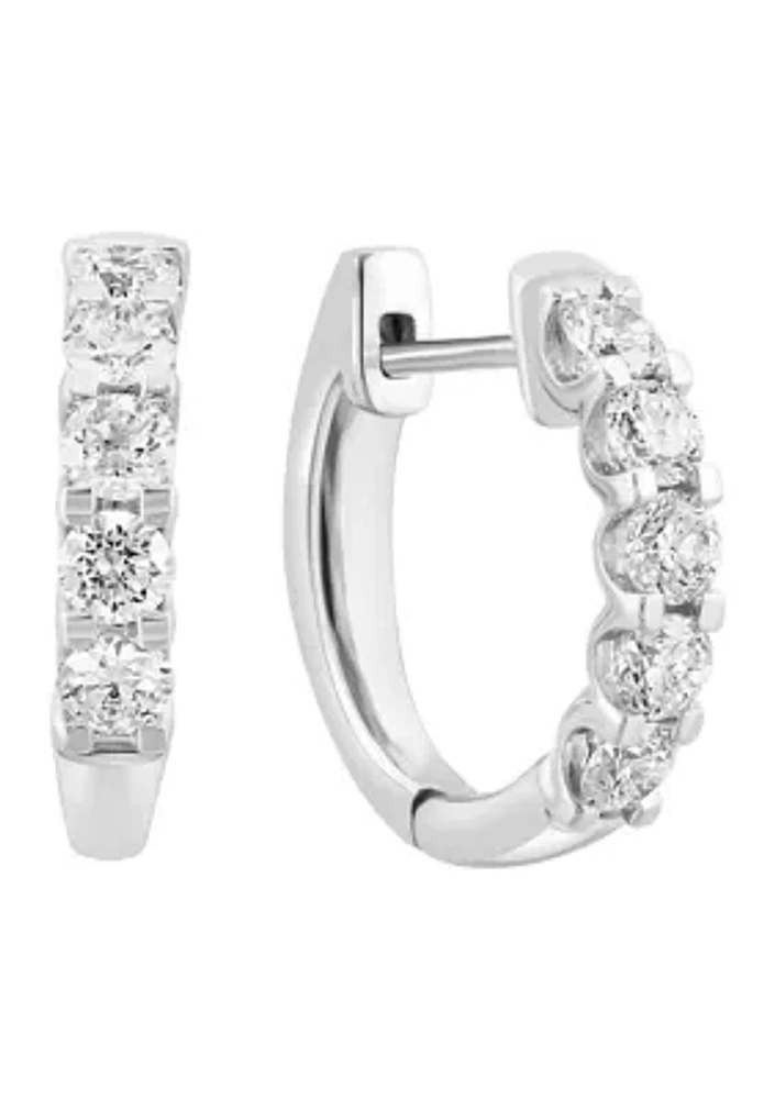 Lab Grown Diamond Earrings in 14K White Gold