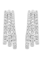 1 ct. t.w. Lab Grown Diamond Earrings in Sterling Silver