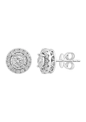 14K White Gold Lab Grown Diamond Earrings 