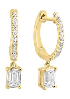 Lab Grown Diamond Earrings in 14K Yellow Gold 