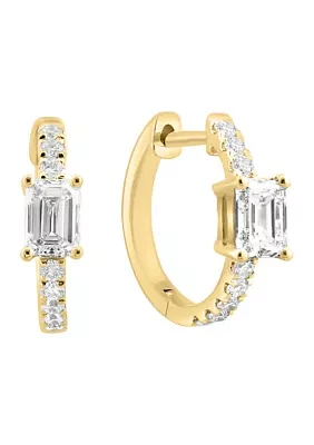 Lab Grown Diamond Earrings in 14K Yellow Gold