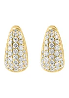  14K Yellow Gold Lab Grown Diamond Earrings 