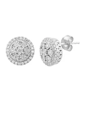 Silver Lab Grown Diamond Earrings