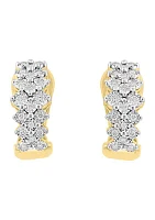 1/3 ct. t.w. Diamond Earrings in 14K Gold Plated Sterling Silver