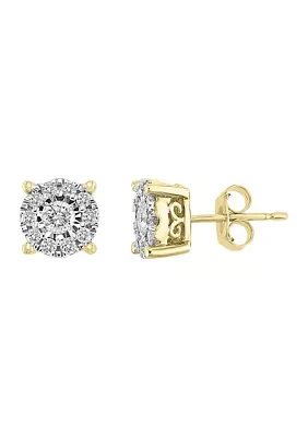 1/2 ct. t.w. Diamond Earrings in 14k Two-Tone Metal