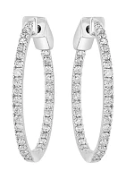 Silver Diamond Earrings