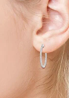 Silver Diamond Earrings