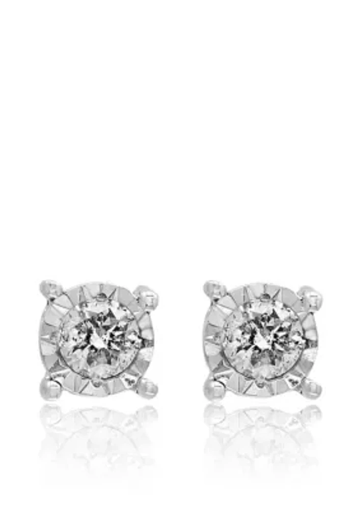 0.20 ct. t.w. Diamond Stud Earrings in Sterling Silver