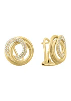 14K Yellow Gold Diamond Earrings