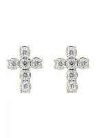 1/5 ct. t.w. Diamond Earrings in 14K White and Yellow Gold