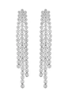 Diamond Drop Earrings in 14K White Gold