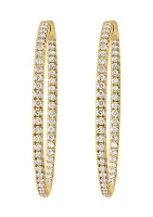  14K Yellow Gold Diamond Earrings