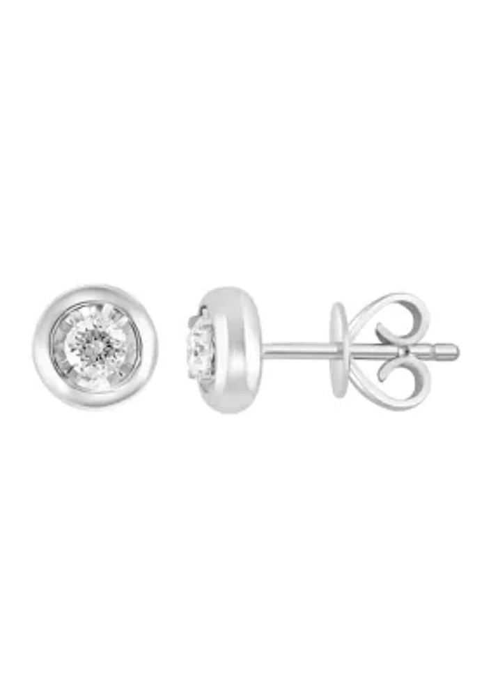 1/4 ct. t.w. Diamond Miracle Set Stud Earrings in 14K White Gold