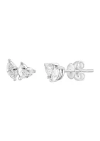 Diamond Earrings in 14K White Gold