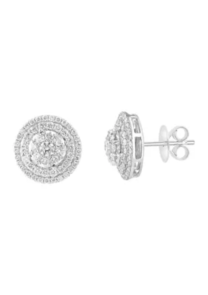 1.27 ct. t.w. Diamond Earrings in 14K White Gold