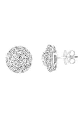 1.27 ct. t.w. Diamond Earrings in 14K White Gold