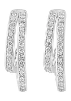 9/10 ct. t.w. Diamond Earrings in 14K White Gold