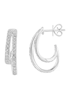 9/10 ct. t.w. Diamond Earrings in 14K White Gold