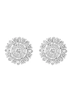 1.11 ct. t.w. Diamond Earrings in 14K White Gold