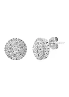 1/2 ct. t.w. Diamond Earrings Miracle Set in Sterling Silver