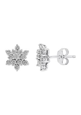 1/8 ct. t.w. Diamond Earrings in Sterling Silver