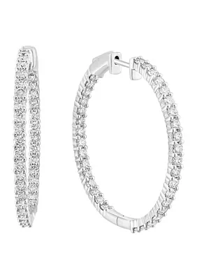 3/8 ct. t.w. Diamond Miracle Hoop Earrings in Sterling Silver