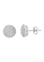 Diamond Earrings in Sterling Silver