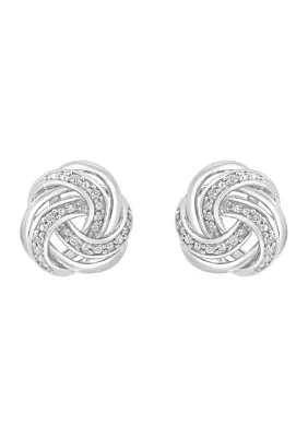 Miracle Set Diamond Knot Earrings