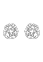 Miracle Set Diamond Knot Earrings