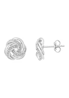 Miracle Set Diamond Knot Earrings