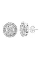 Diamond Stud Earrings in 14K White Gold