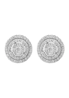 Diamond Stud Earrings in 14K White Gold