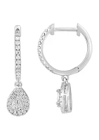 1/4 ct. t.w. Diamond Drop Earrings in Sterling Silver