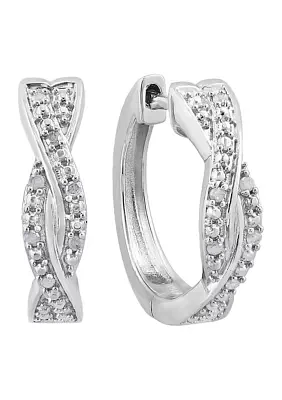 1/10 ct. t.w. Diamond Hoop Earrings 