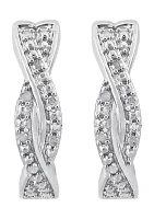 1/10 ct. t.w. Diamond Hoop Earrings 