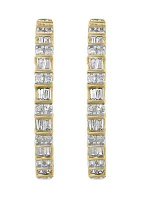  14K Yellow Gold Diamond Earrings