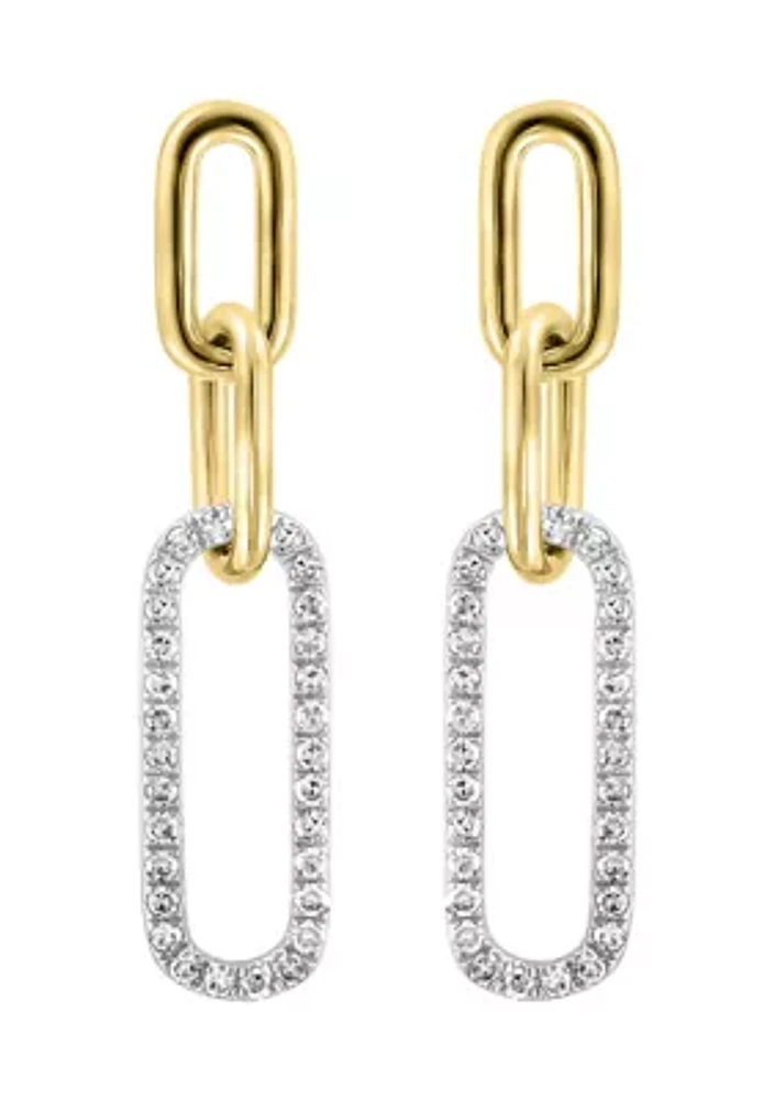 1/3 ct. t.w. Diamond Drop Earrings in 14K Yellow Gold 