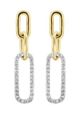 1/3 ct. t.w. Diamond Drop Earrings in 14K Yellow Gold 