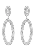 3/4 ct. t.w. Diamond Drop Earrings in Sterling Silver