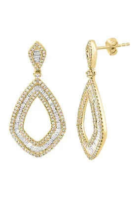 1.69 ct. t.w. Diamond Drop Earrings in 14K Yellow Gold