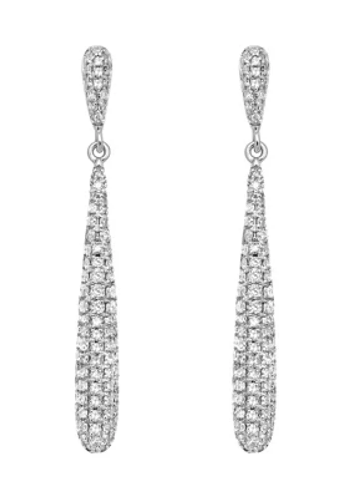 3/4 ct. t.w. Diamond Drop Earrings in 14K White Gold