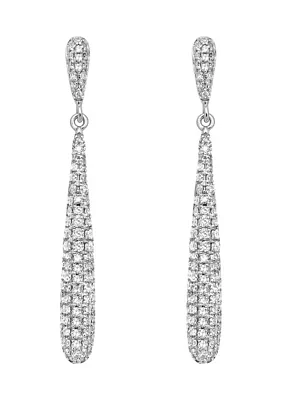 3/4 ct. t.w. Diamond Drop Earrings in 14K White Gold